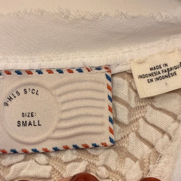 ANTHROPOLOGIE POSTCARD Sleeveless Top Ivory Women’s Size Small - Picture 5 of 6